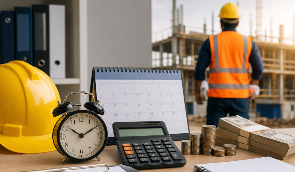 Daily wage and overtime calculation software for contract workers in India